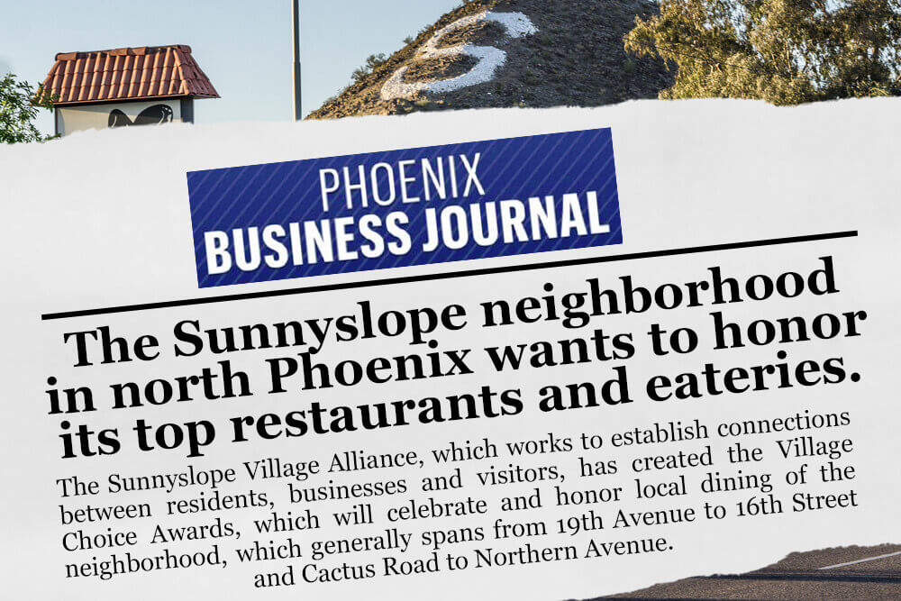 Sunnyslope Village Alliance Press Feature Phoenix Business Journal